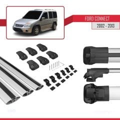 Ford Connect 2002-2013 Arası ile uyumlu ACE-1 Ara Atkı Tavan Barı GRİ 3 ADET BAR