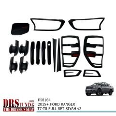 Ford Ranger 2015 Sonrası T7-T8 Siyah Kaplama Set V2