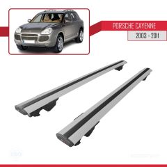 Porsche Cayenne 2003-2011 Arası ile uyumlu HOOK Model Anahtar Kilitli Ara Atkı Tavan Barı GRİ