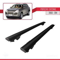 Porsche Cayenne 2003-2011 Arası ile uyumlu HOOK Model Anahtar Kilitli Ara Atkı Tavan Barı SİYAH