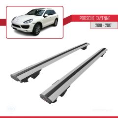 Porsche Cayenne 2010-2017 Arası ile uyumlu HOOK Model Anahtar Kilitli Ara Atkı Tavan Barı GRİ