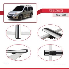 Ford Connect 2002-2013 Arası ile uyumlu Basic Model Ara Atkı Tavan Barı GRİ 3 ADET