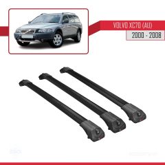 Volvo XC70 (AU) 2000-2008 Arası ile uyumlu ACE-1 Ara Atkı Tavan Barı SİYAH 3 ADET BAR