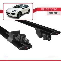 Porsche Cayenne 2010-2017 Arası ile uyumlu HOOK Model Anahtar Kilitli Ara Atkı Tavan Barı SİYAH