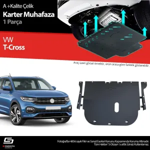 s-dizayn uyumlu VW T-Cross Çelik Karter Muhafaza Koruma 2019 Üzeri A+ Kalite modelleri DRS Tuning'de. Kaliteli malzeme, hızlı kargo ve güvenli alışverişle