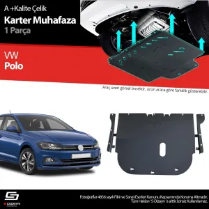 S-Dizayn VW Polo 6 Çelik Karter Muhafaza Koruma 2017 Üzeri A+ Kalite thumb 1