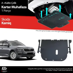 Skoda Kamiq 2019-Günümüz (NW4) uyumlu Çelik Karter Muhafaza Koruma 2019 Üzeri A+ Kalite modelleri DRS Tuning'de. Kaliteli malzeme, hızlı kargo ve güvenli
