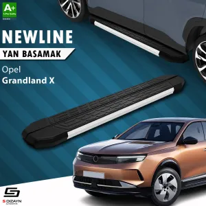 Opel Grandland 2021-Günümüz (Grandland) uyumlu X 2 Hybrid NewLine Aluminyum Yan Basamak 183 Cm 2024 Üzeri A+ Kalite modelleri DRS Tuning'de. Kaliteli malzeme,