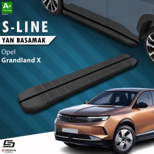 Opel Grandland 2021-Günümüz (Grandland) uyumlu X 2 Hybrid S-Line Siyah Yan Basamak 183 Cm 2024 Üzeri A+ Kalite modelleri DRS Tuning'de. Kaliteli malzeme, hızlı