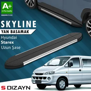s-dizayn uyumlu Hyundai H-1 Starex Uzun Şase Skyline Krom Yan Basamak 213 Cm 1998-2007 A+ Kalite modelleri DRS Tuning'de. Kaliteli malzeme, hızlı kargo ve