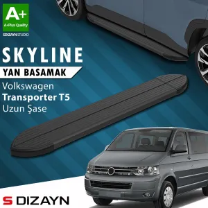 s-dizayn uyumlu VW Transporter T5 Uzun Şase Skyline Siyah Yan Basamak 253 Cm 2003-2015 A+ Kalite modelleri DRS Tuning'de. Kaliteli malzeme, hızlı kargo ve