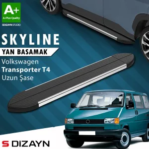 s-dizayn uyumlu VW Transporter T4 Uzun Şase Skyline Krom Yan Basamak 253 Cm 1995-2003 A+ Kalite modelleri DRS Tuning'de. Kaliteli malzeme, hızlı kargo ve