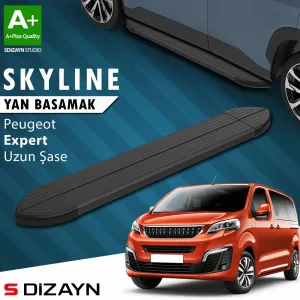 s-dizayn uyumlu Peugeot Expert 3 Uzun Şase Skyline Siyah Yan Basamak 243 Cm 2016 Üzeri A+ Kalite modelleri DRS Tuning'de. Kaliteli malzeme, hızlı kargo ve