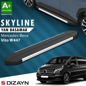 s-dizayn uyumlu Mercedes Vito W447 Kısa Şase Skyline Aluminyum Yan Basamak 233 Cm 2014 Üzeri A+ Kalite modelleri DRS Tuning'de. Kaliteli malzeme, hızlı kargo