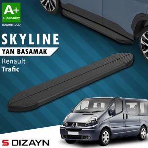 s-dizayn uyumlu Renault Trafic 2 Kısa Şase Skyline Siyah Yan Basamak 223 Cm 2001-2014 A+ Kalite modelleri DRS Tuning'de. Kaliteli malzeme, hızlı kargo ve