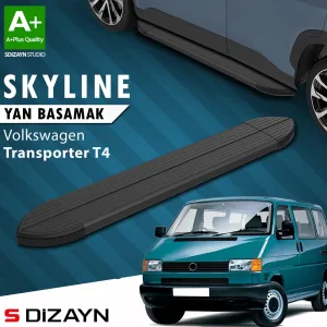 s-dizayn uyumlu VW Transporter T4 Kısa Şase Skyline Siyah Yan Basamak 213 Cm 1995-2003 A+ Kalite modelleri DRS Tuning'de. Kaliteli malzeme, hızlı kargo ve