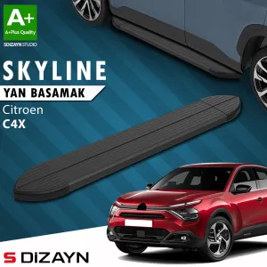 Citroen C4 / C4X 2022-Günümüz uyumlu C4 X Skyline Siyah Yan Basamak 183 Cm 2022 Üzeri A+ Kalite modelleri DRS Tuning'de. Kaliteli malzeme, hızlı kargo ve