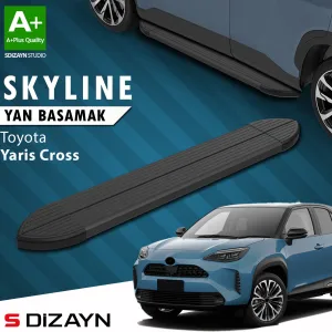Toyota Yaris 2020-Günümüz (XP210) uyumlu Cross Skyline Siyah Yan Basamak 183 Cm 2020 Üzeri A+ Kalite modelleri DRS Tuning'de. Kaliteli malzeme, hızlı kargo ve