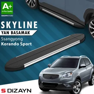S-Dizayn Ssangyong Korando Sport Skyline Krom Yan Basamak 183 Cm 2019 Üzeri A+ Kalite thumb 1