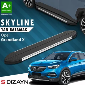S-Dizayn Opel Grandland X Skyline Krom Yan Basamak 183 Cm 2017-2024 A+ Kalite thumb 1