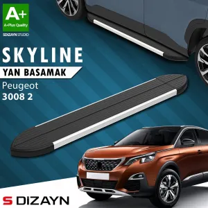 Peugeot 3008 2016-Günümüz (P84) uyumlu 2 Skyline Aluminyum Yan Basamak 183 Cm 2016-2023 A+ Kalite modelleri DRS Tuning'de. Kaliteli malzeme, hızlı kargo ve
