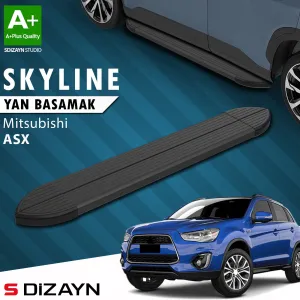 S-Dizayn Mitsubishi ASX Skyline Siyah Yan Basamak 183 Cm 2010 Üzeri A+ Kalite thumb 1