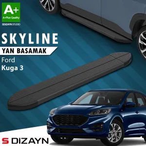 Ford Kuga 2019-Günümüz (CX482) uyumlu 3 Skyline Siyah Yan Basamak 183 Cm 2020 Üzeri A+ Kalite modelleri DRS Tuning'de. Kaliteli malzeme, hızlı kargo ve güvenli