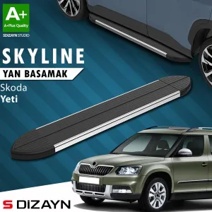 S-Dizayn Skoda Yeti Skyline Krom Yan Basamak 173 Cm 2009-2017 A+ Kalite thumb 1