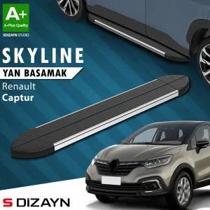 S-Dizayn Renault Captur Skyline Krom Yan Basamak 173 Cm 2013-2020 A+ Kalite thumb 1