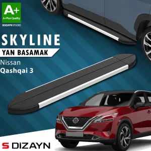 Nissan Qashqai 2021-Günümüz (J12) uyumlu 3 Skyline Aluminyum Yan Basamak 173 Cm 2021 Üzeri A+ Kalite modelleri DRS Tuning'de. Kaliteli malzeme, hızlı kargo ve