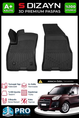 s-dizayn uyumlu Fiat Doblo Panelvan 3D Pro Havuzlu Ön 2'li Paspas 2010-2023 A+ Kalite modelleri DRS Tuning'de. Kaliteli malzeme, hızlı kargo ve güvenli