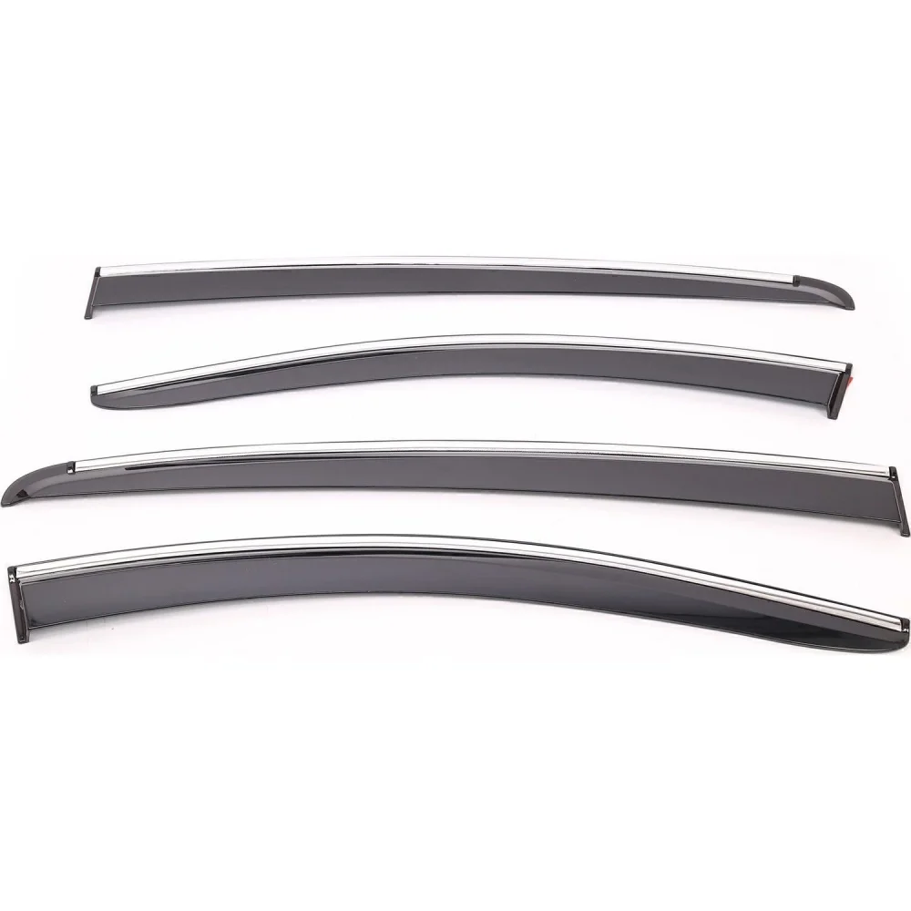 Sunplex NISSAN Uyumlu QASHQAI 2022 Sonrası Chrome Style 4 Lü Set Kromlu Cam Rüzgarlığı Ön Ve Arka Parça