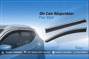 Sunplex NISSAN Uyumlu QASHQAI 2022 Sonrası Chrome Style 4 Lü Set Kromlu Cam Rüzgarlığı Ön Ve Arka Parça thumb 2