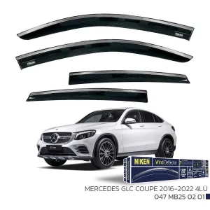 Mercedes GLC Coupe 2016-2022 - Kromlu Cam Rüzgarlığı 4Lü Parça thumb 1