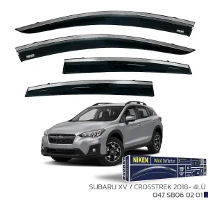 Niken Cam Rüzgarlığı uyumlu Subaru XV / Crosstrek 2018 Sonrası 4'lü Kromlu Cam Rüzgarlığı modelleri DRS Tuning'de. Kaliteli malzeme, hızlı kargo ve güvenli