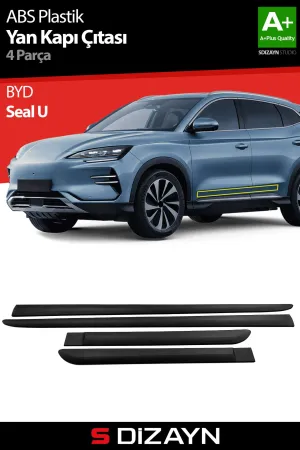 BYD Seal 2022-Günümüz (Seal) uyumlu U ABS Plastik Yan Kapı Koruma Çıtası 2022 Üzeri A+ Kalite modelleri DRS Tuning'de. Kaliteli malzeme, hızlı kargo ve güvenli