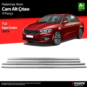 Fiat Egea Sedan 2015-Günümüz (Type 356) uyumlu SD Krom Cam Çıtası 4 Prç. 2015 Üzeri (Mat Krom) A+ Kalite modelleri DRS Tuning'de. Kaliteli malzeme, hızlı kargo