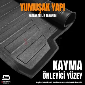 S-Dizayn VW Caddy 3D Pro Bagaj Havuzu 2010-2015 A+ Kalite thumb 5