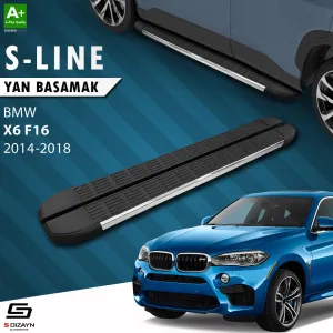 BMW X6 2014-2019 (F16) uyumlu F16 S-Line Krom Yan Basamak 193 Cm 2014-2018 A+ Kalite modelleri DRS Tuning'de. Kaliteli malzeme, hızlı kargo ve güvenli