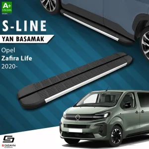 Opel Zafira 2019-Günümüz uyumlu Life Kısa Şase S-Line Aluminyum Yan Basamak 213 Cm 2020 Üzeri A+ Kalite modelleri DRS Tuning'de. Kaliteli malzeme, hızlı kargo