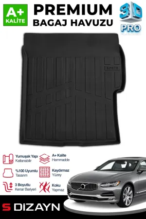 s-dizayn uyumlu Volvo S90 Plug-IN 3D Pro Bagaj Havuzu 2016 Üzeri A+ Kalite modelleri DRS Tuning'de. Kaliteli malzeme, hızlı kargo ve güvenli alışverişle hemen