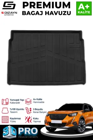 Peugeot 2008 2019-Günümüz (P24) uyumlu Üst Bagaj 3D Pro Bagaj Havuzu 2019 Üzeri A+ Kalite modelleri DRS Tuning'de. Kaliteli malzeme, hızlı kargo ve güvenli