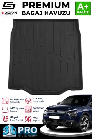 s-dizayn uyumlu Citroen C4X İnce Stepne 3D Pro Bagaj Havuzu 2023 Üzeri A+ Kalite modelleri DRS Tuning'de. Kaliteli malzeme, hızlı kargo ve güvenli alışverişle