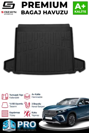 TOGG T10X 2023-Günümüz (T10X) uyumlu 3D Pro Bagaj Havuzu 2023 Üzeri A+ Kalite modelleri DRS Tuning'de. Kaliteli malzeme, hızlı kargo ve güvenli alışverişle