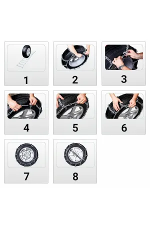 Oto Lastik Kar Zinciri 245/45/r18 Merdiven Tipi Mahmuzlu Serme Suv Minibüs thumb 2