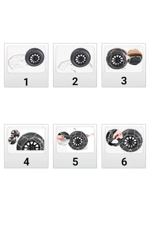 Kar Lastik Zinciri 195/60r15 Binek Suv X Tipi Takmatik Kolay Montaj thumb 3