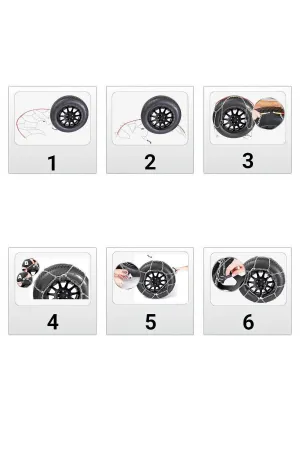 Oto Lastik Kar Zinciri 195/55/r13 X Tipi Binek Suv Takmatik Kolay Montaj thumb 2