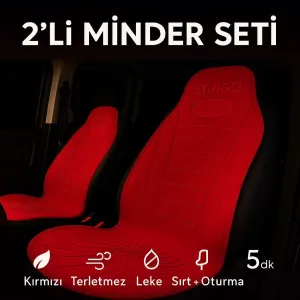 Drs Stok uyumlu 2'li Minder Koltuk Koruyucu Universal Kırmızı Renk Terletmez Leke Tutmaz modelleri DRS Tuning'de. Kaliteli malzeme, hızlı kargo ve güvenli