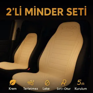 Drs Stok uyumlu 2'li Minder Koltuk Koruyucu Universal Krem Renk Terletmez Leke Tutmaz modelleri DRS Tuning'de. Kaliteli malzeme, hızlı kargo ve güvenli