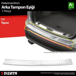 s-dizayn uyumlu VW Tiguan Krom Arka Tampon Eşiği 2024 Üzeri A+ Kalite modelleri DRS Tuning'de. Kaliteli malzeme, hızlı kargo ve güvenli alışverişle hemen